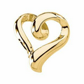 14K Yellow Heart Chain Slide